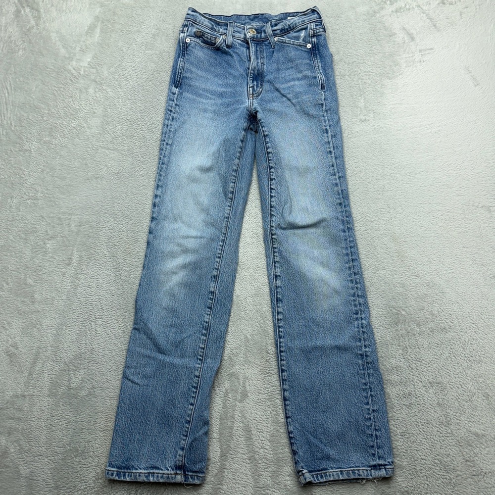 AYR The LaLa Jeans Womens 24S Straight Leg Light Blue Wash Denim Made in LA